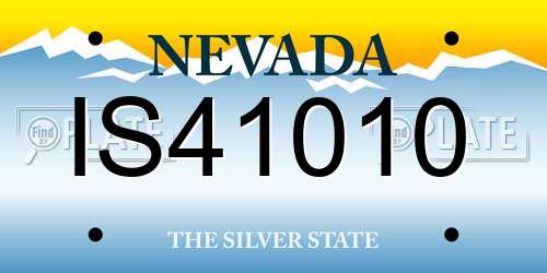 IS41010 Nevada License Plate
