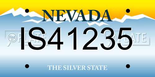 IS41235 Nevada License Plate
