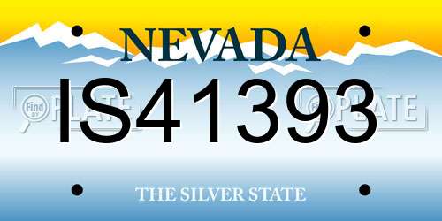IS41393 Nevada License Plate