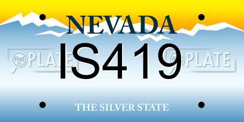 IS419 Nevada License Plate