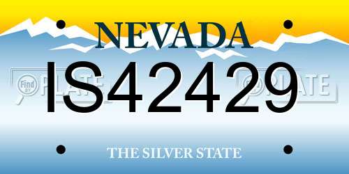 IS42429 Nevada License Plate