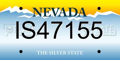 IS47155 Nevada License Plate
