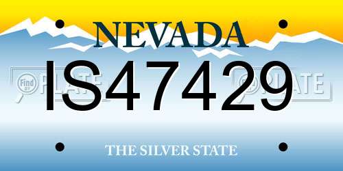 IS47429 Nevada License Plate