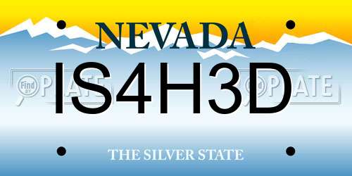 IS4H3D Nevada License Plate