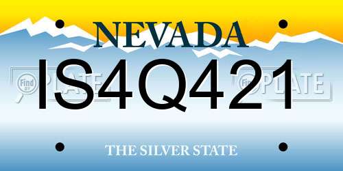 IS4Q421 Nevada License Plate