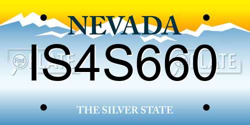 IS4S660 Nevada License Plate