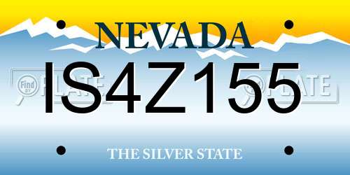 IS4Z155 Nevada License Plate