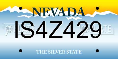 IS4Z429 Nevada License Plate