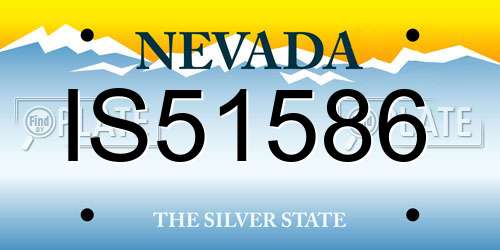 IS51586 Nevada License Plate