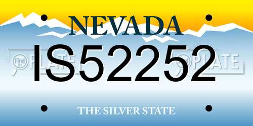 IS52252 Nevada License Plate
