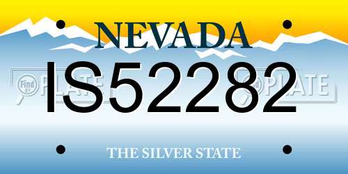 IS52282 Nevada License Plate