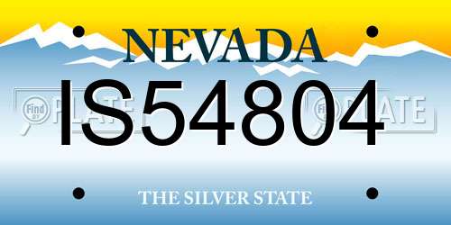IS54804 Nevada License Plate