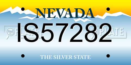 IS57282 Nevada License Plate
