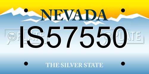 IS57550 Nevada License Plate