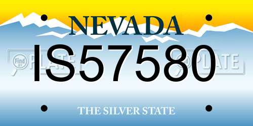 IS57580 Nevada License Plate