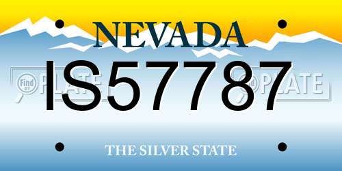 IS57787 Nevada License Plate