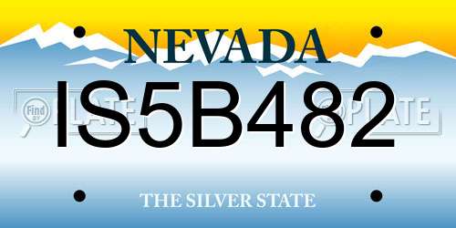 IS5B482 Nevada License Plate