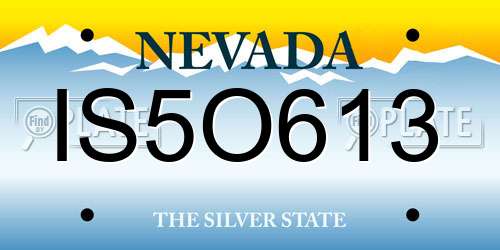 IS5O613 Nevada License Plate
