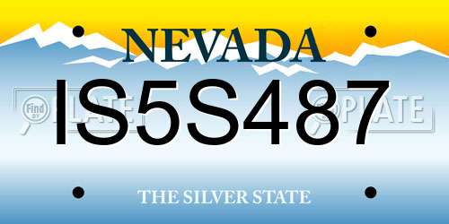 IS5S487 Nevada License Plate
