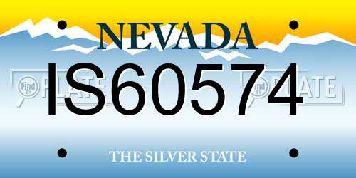IS60574 Nevada License Plate