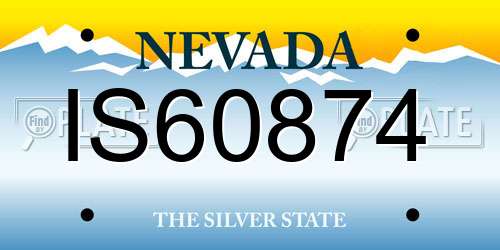 IS60874 Nevada License Plate