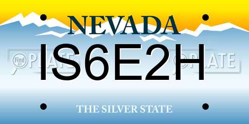 IS6E2H Nevada License Plate