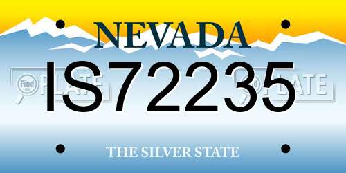 IS72235 Nevada License Plate