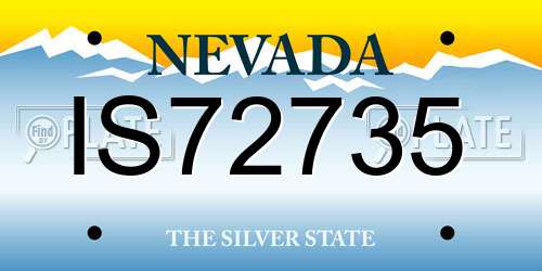 IS72735 Nevada License Plate