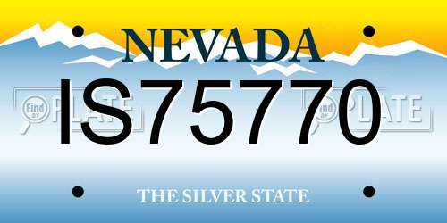 IS75770 Nevada License Plate
