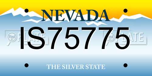 IS75775 Nevada License Plate