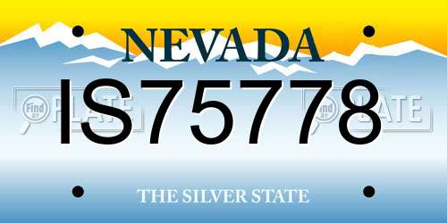 IS75778 Nevada License Plate