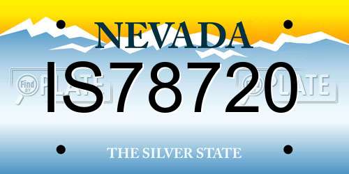 IS78720 Nevada License Plate