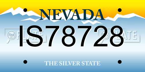IS78728 Nevada License Plate