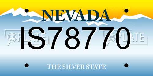 IS78770 Nevada License Plate