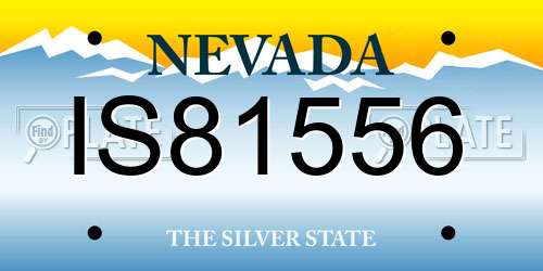 IS81556 Nevada License Plate