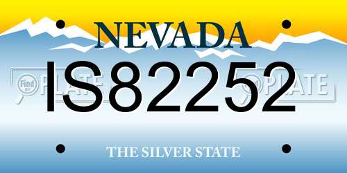 IS82252 Nevada License Plate