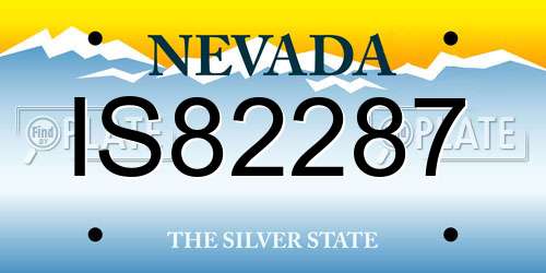 IS82287 Nevada License Plate