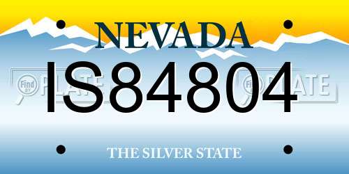 IS84804 Nevada License Plate