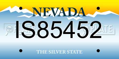 IS85452 Nevada License Plate