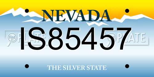 IS85457 Nevada License Plate