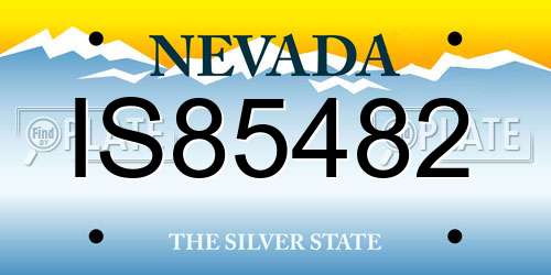 IS85482 Nevada License Plate