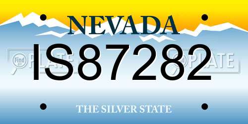 IS87282 Nevada License Plate