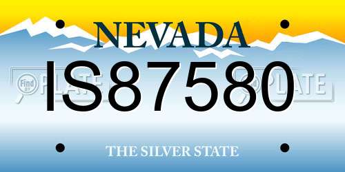 IS87580 Nevada License Plate