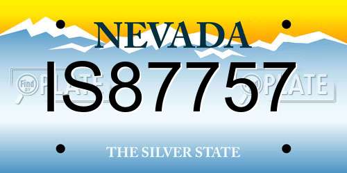 IS87757 Nevada License Plate