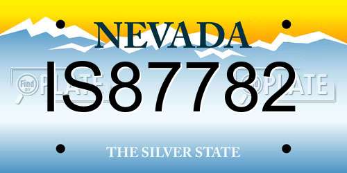 IS87782 Nevada License Plate