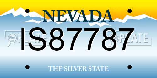 IS87787 Nevada License Plate