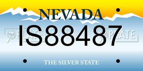 IS88487 Nevada License Plate