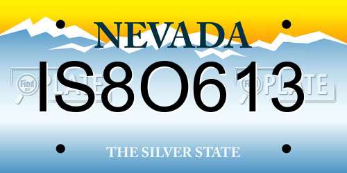 IS8O613 Nevada License Plate