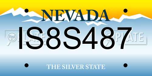 IS8S487 Nevada License Plate