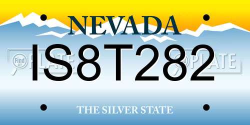 IS8T282 Nevada License Plate